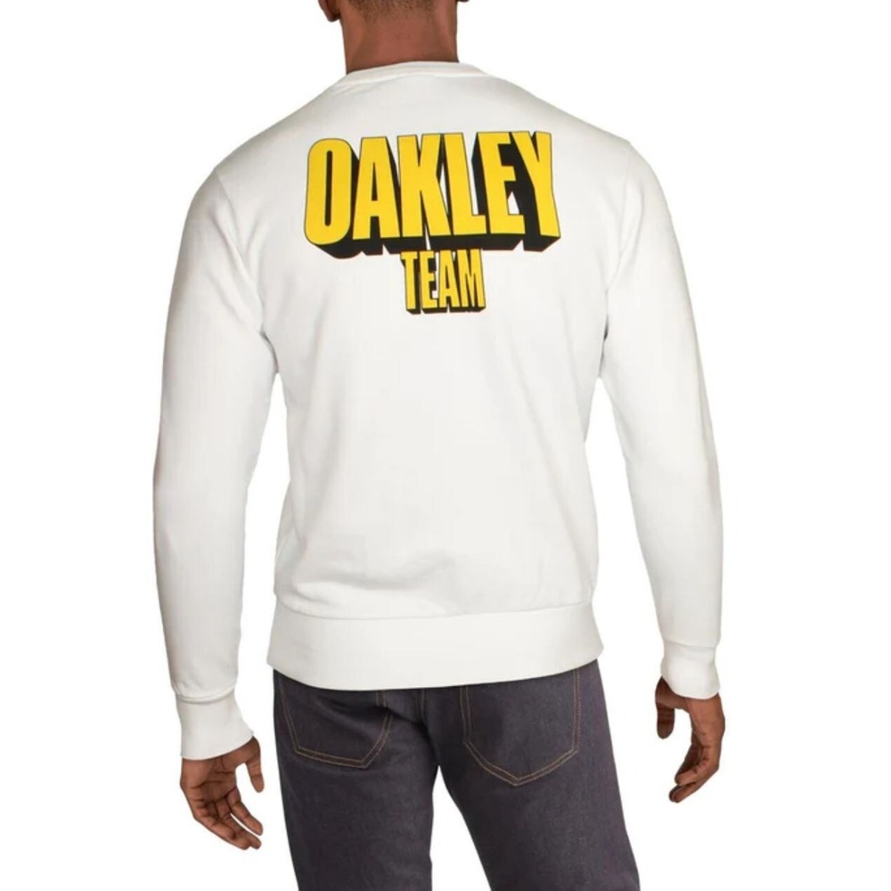 OAKLEY men sweatshirt long sleeve crewneck white XXL $80